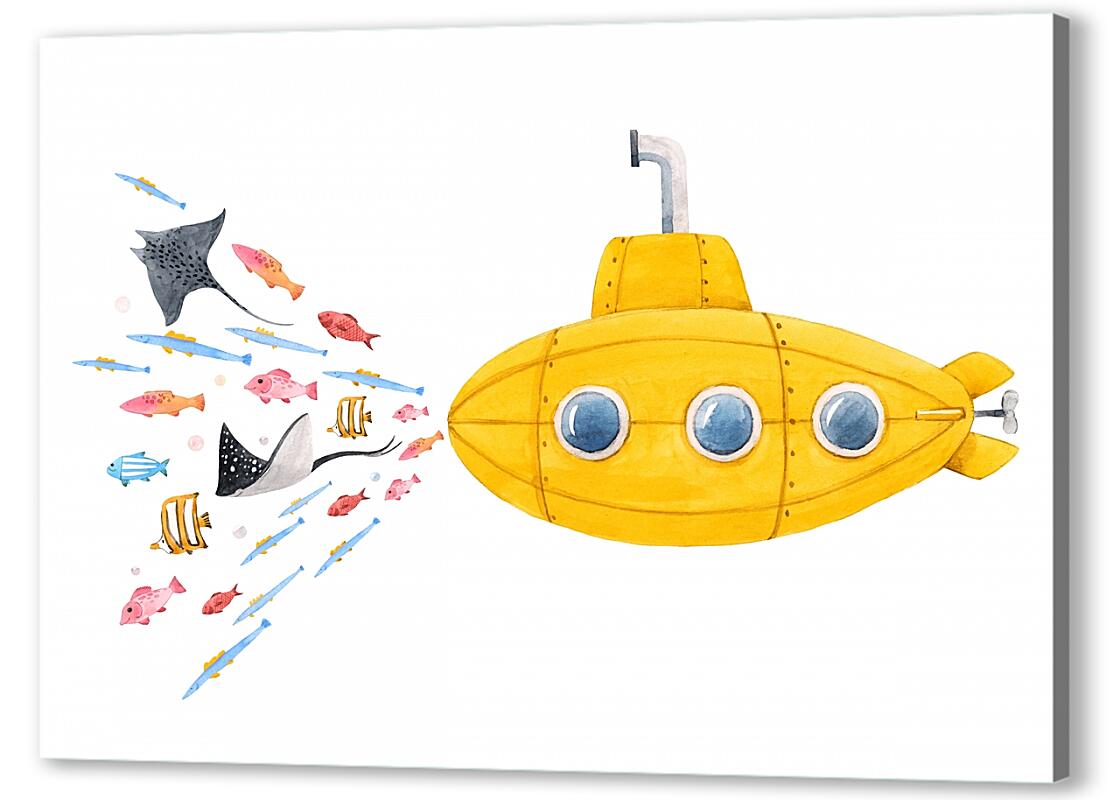 Постер (плакат) Желтая подводная лодка №2 артикул 07251-2