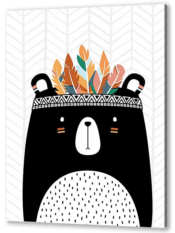 Постер (плакат) Медведь в скандинавском стиле №1 артикул 07290-1