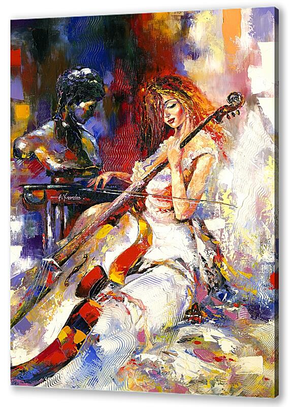Постер (плакат) Девушка с виолончелью артикул 07325