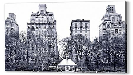 Постер (плакат) - Центральный парк в черно-белом