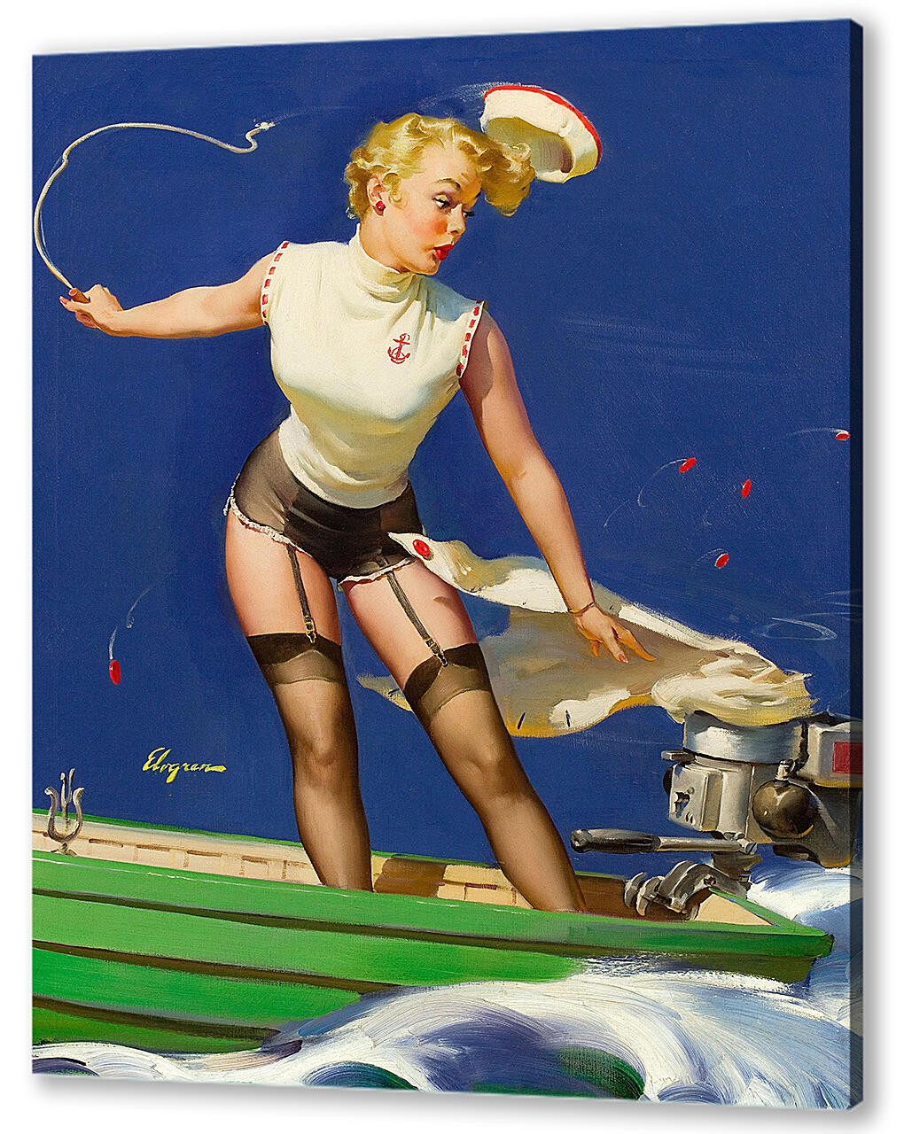 Постер (плакат) Джил Элвгрен: Девушка на лодке
 артикул 151057