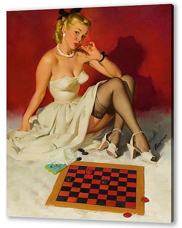 Постер (плакат) Игра в шашки артикул 19870
