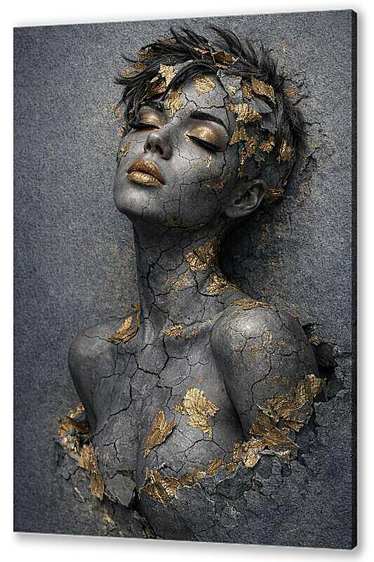 Постер Трещины и золото артикул 2-161-H