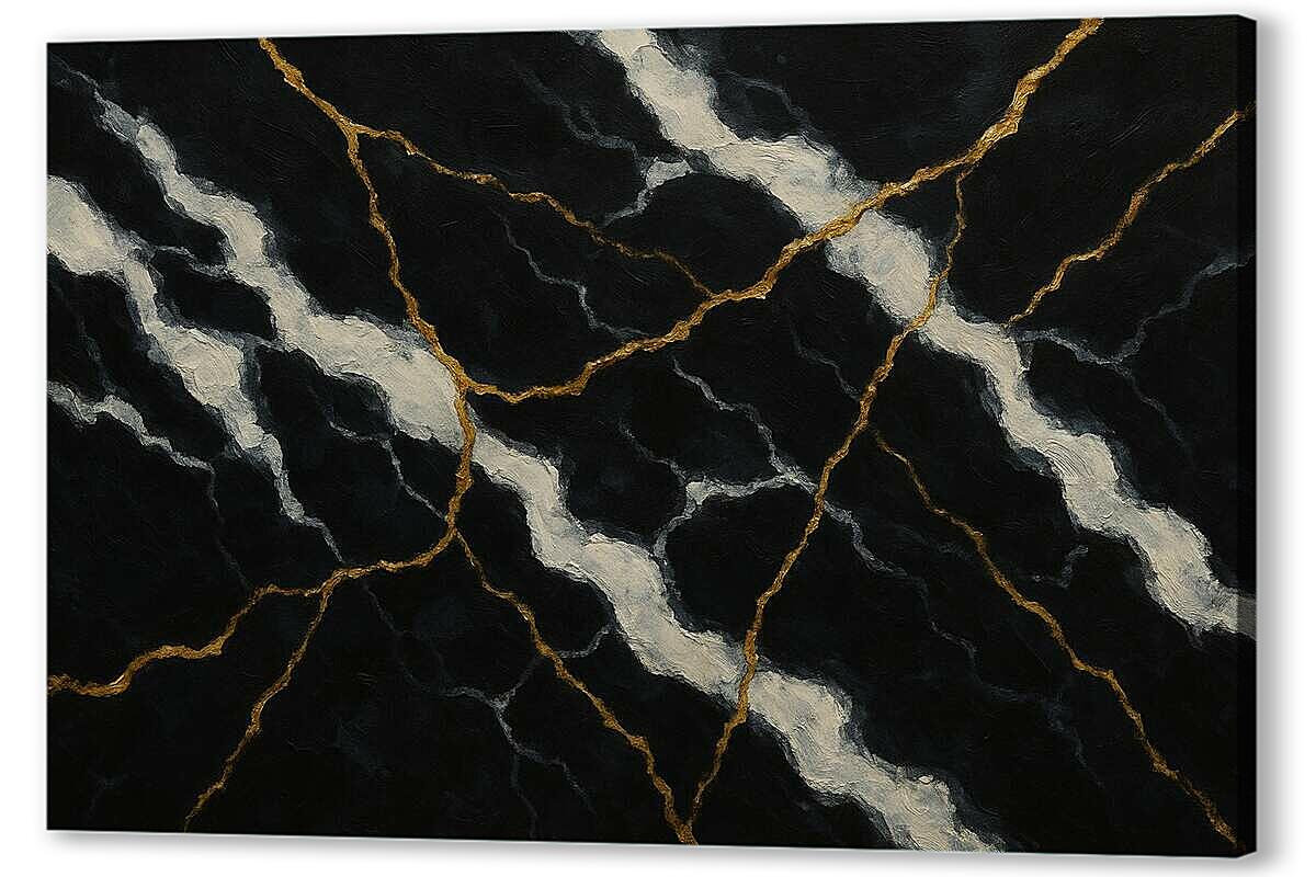 Постер Контраст мрамора и золота артикул 2-17-H