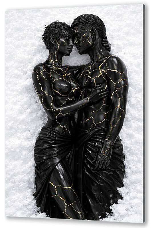 Постер Черные фигуры на снегу артикул 2-182-H