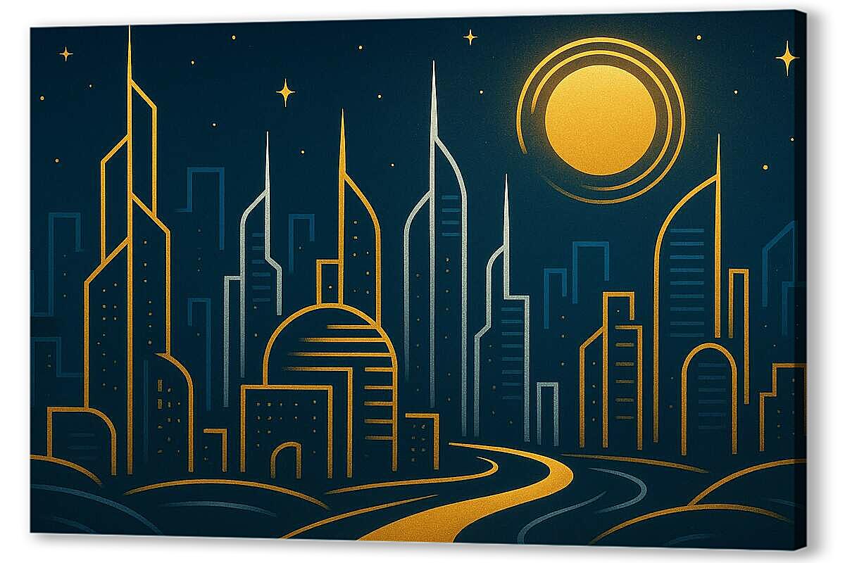 Постер Футуристический мегаполис артикул 2-37-H