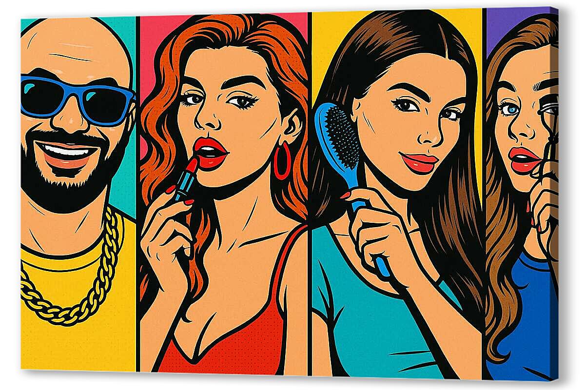 Постер Яркие поп-арт портреты артикул 2-60-H