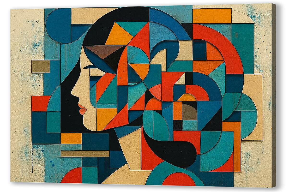 Постер Абстрактная девушка на холсте артикул 2-64-H