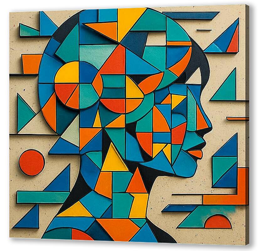 Постер Абстрактная девушка на холсте артикул 2-65-H