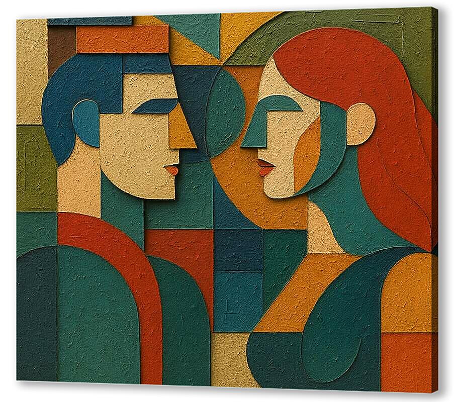 Постер Абстрактный Мужчина и Девушка артикул 2-66-H