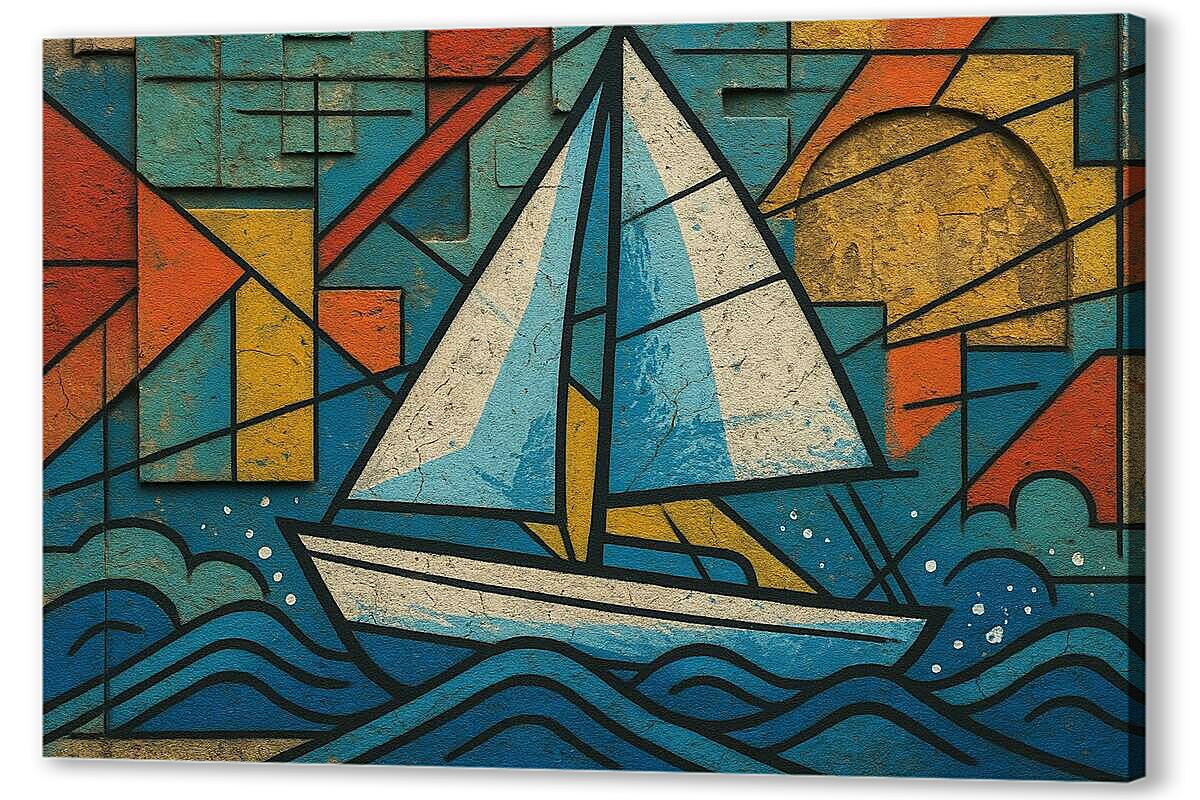 Постер Стрит-арт Лёгкая Яхта артикул 2-69-H