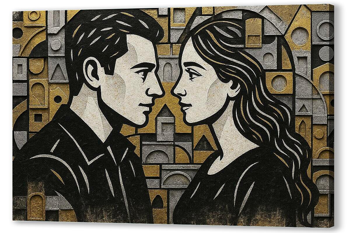 Постер Влюблённые в Стрит-арте артикул 2-82-H