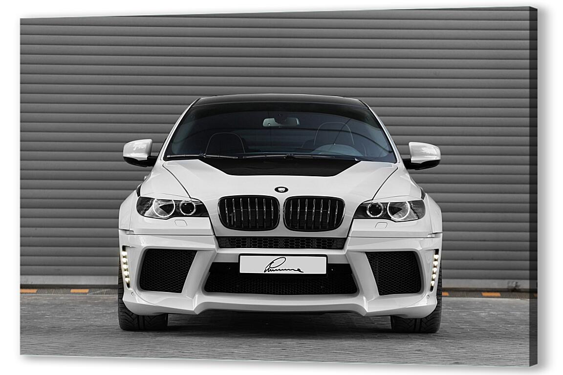 Постер BMW X6 белый артикул 7121