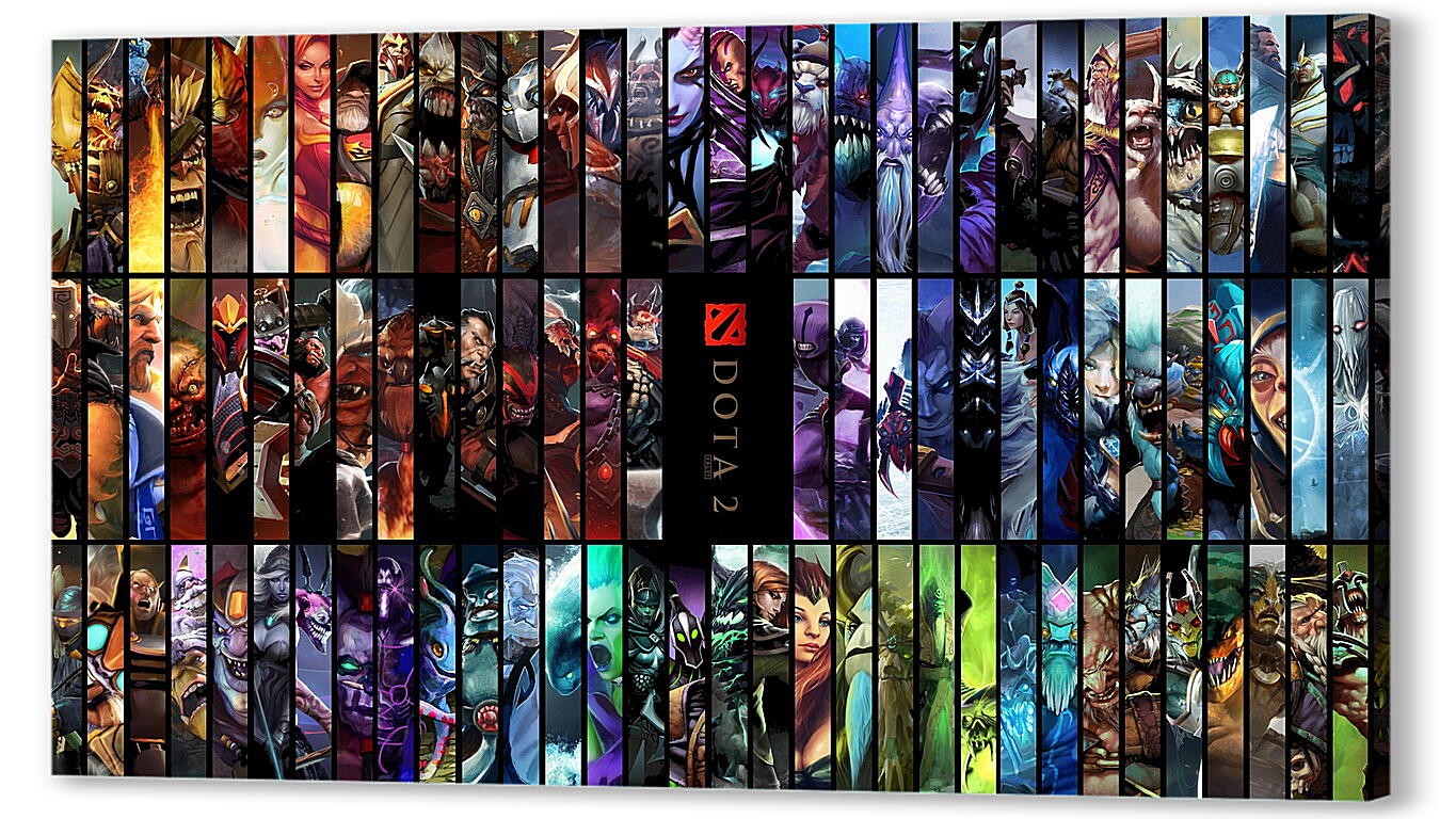 Постер all the heroes, dota 2, dota
 артикул 20338