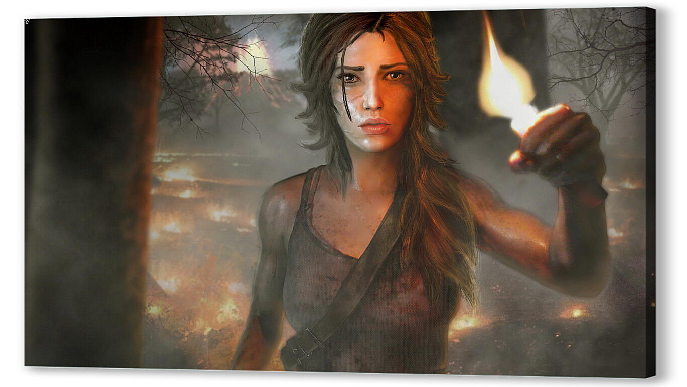 Постер (плакат) tomb raider, girl, torch
 артикул 20354