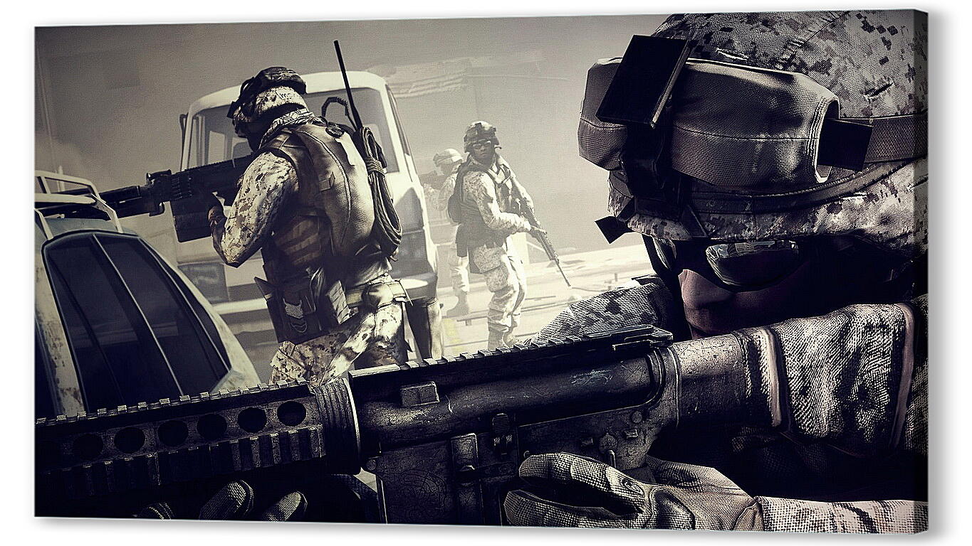 Постер (плакат) battlefield, soldiers, gun
 артикул 20397
