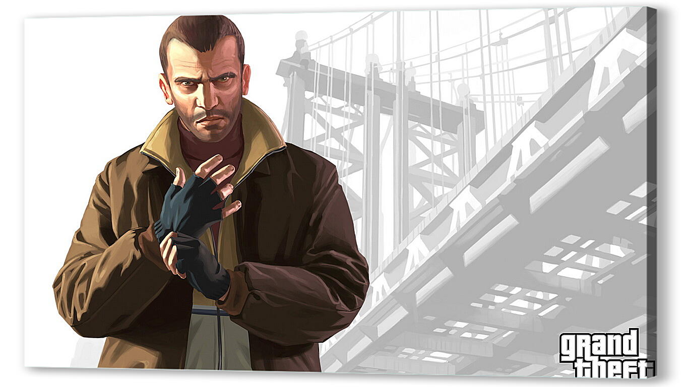 Постер gta, grand theft auto 4, niko bellic
 артикул 20502