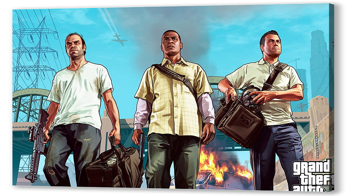 Постер grand theft auto v, gta v, franklin clinton
 артикул 20504