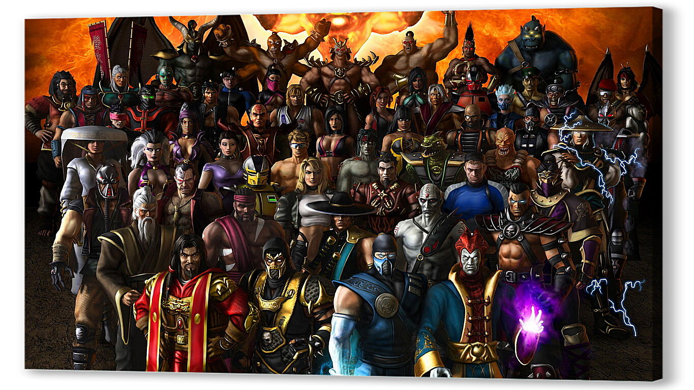Постер mortal kombat, characters, faces
 артикул 20539