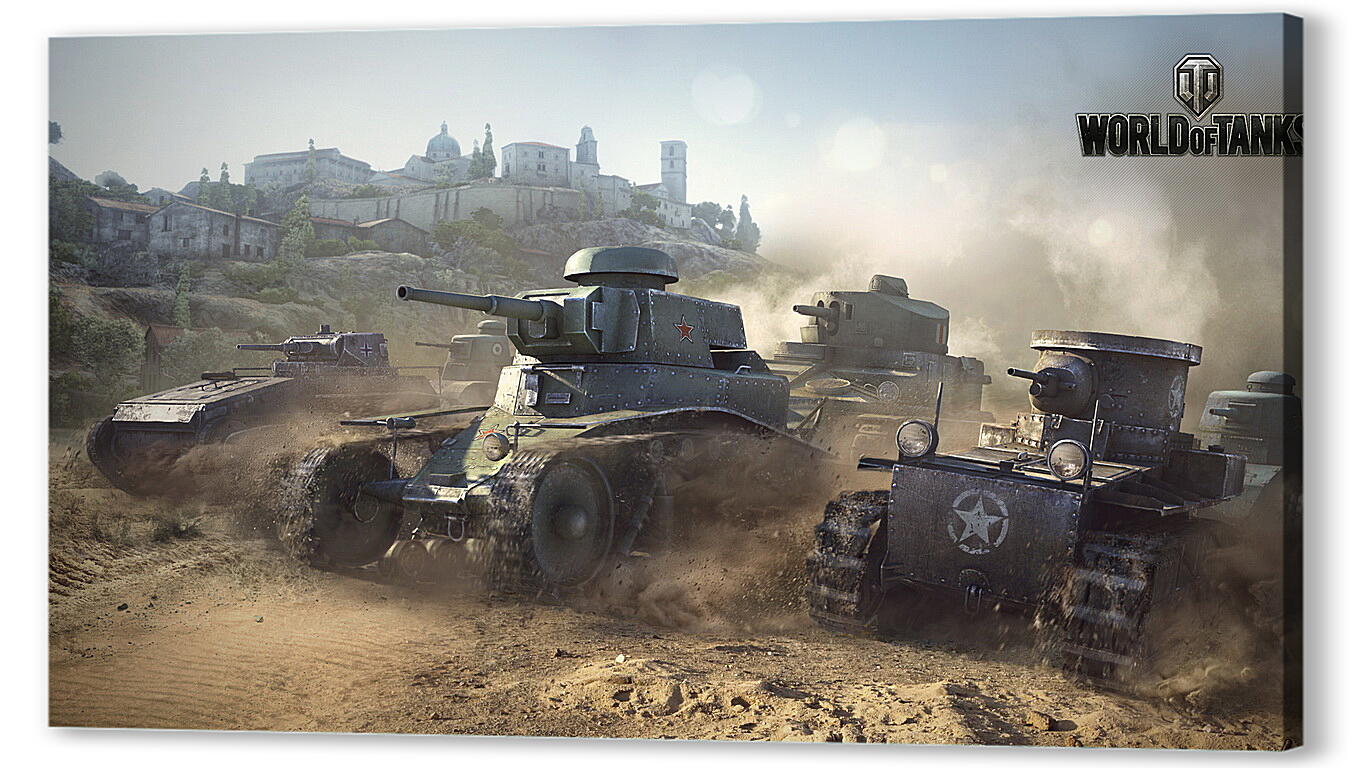 Постер (плакат) world of tanks, t1, renault ft артикул 20544