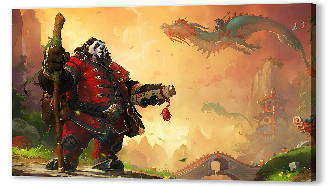 Постер world of warcraft, mists of pandaria, panda артикул 20550
