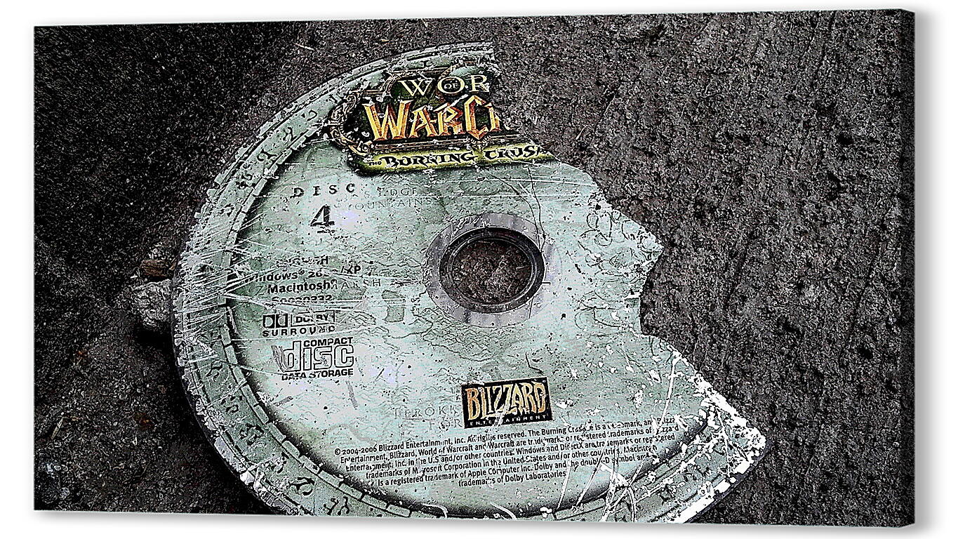 Постер (плакат) world of warcraft, disk, cover артикул 20576