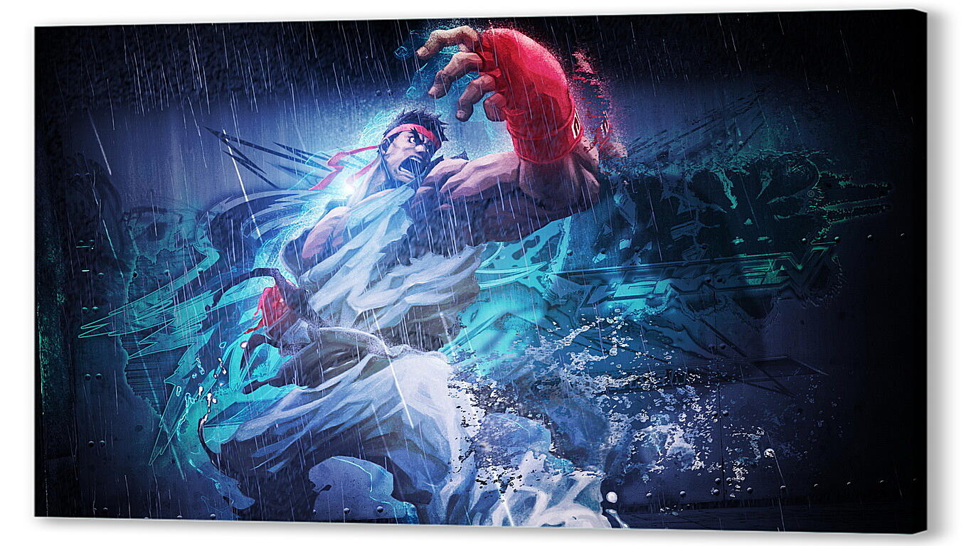 Постер (плакат) street fighter x tekken, ryu, angry артикул 20578