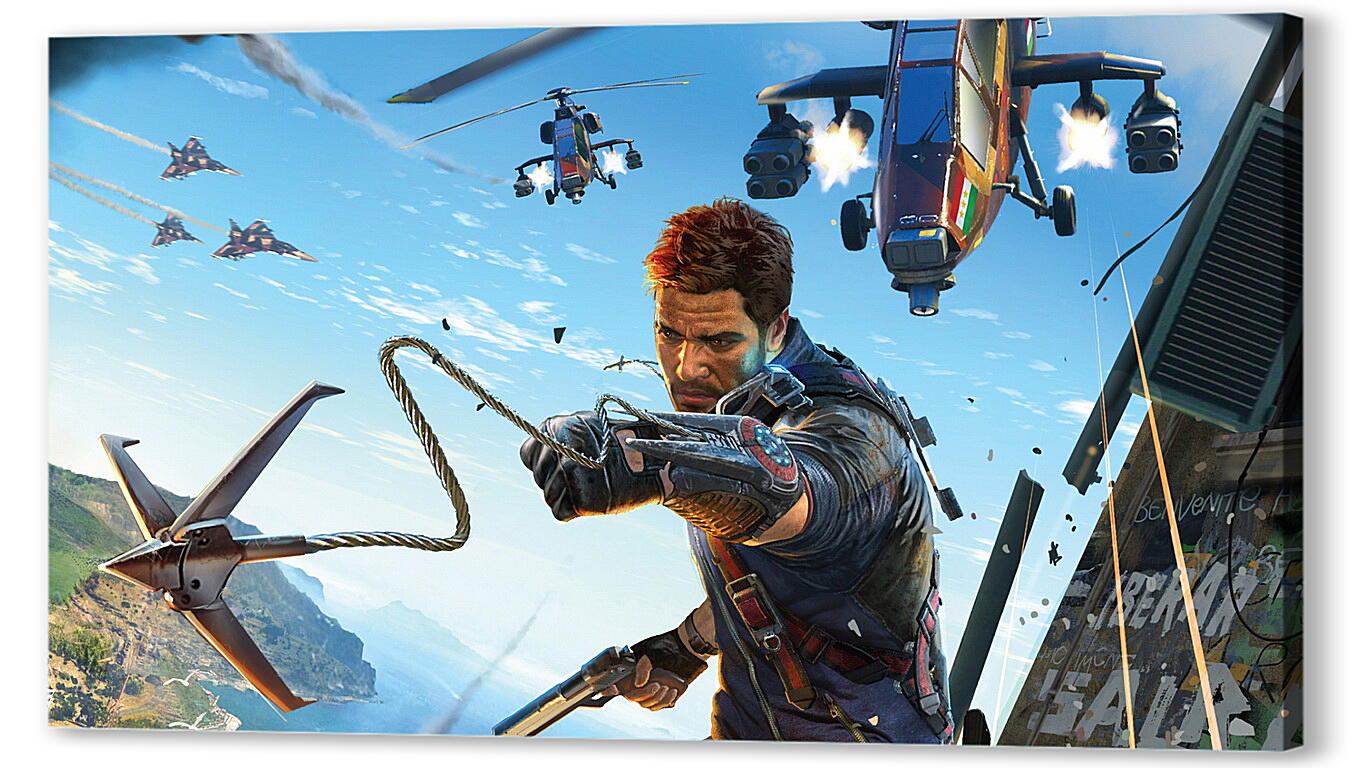 Постер (плакат) just cause 3, just cause, rico rodriguez артикул 20617