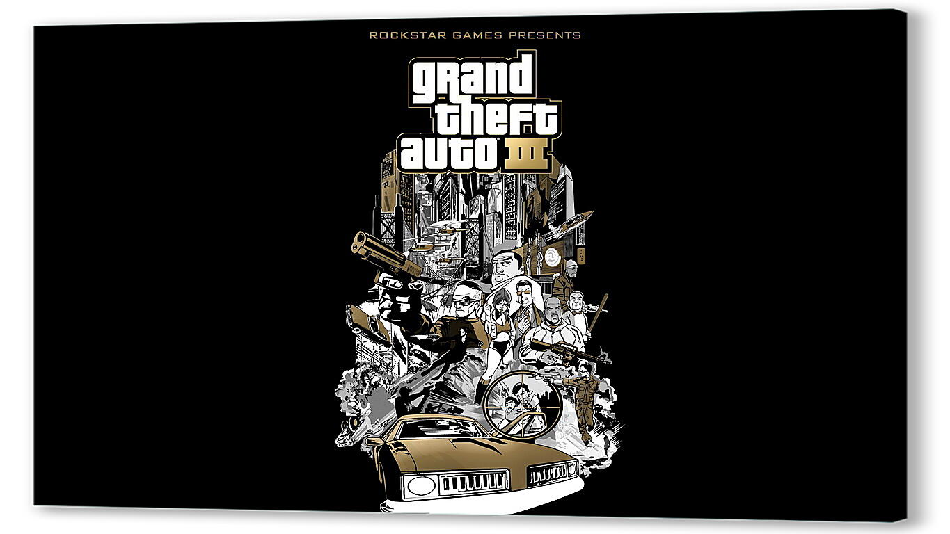 Постер (плакат) gta, grand theft auto 3, graphics
 артикул 20625