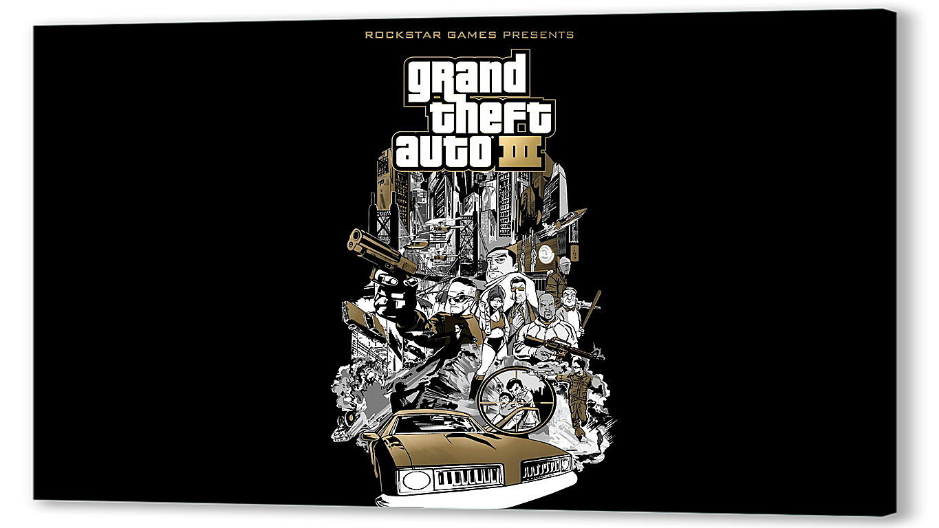 Постер gta, grand theft auto 3, graphics
 артикул 20625