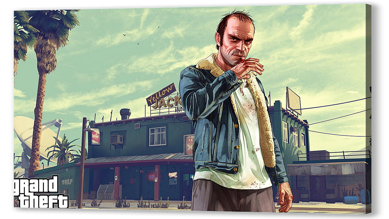 Постер grand theft auto v, trevor, bar
 артикул 20663