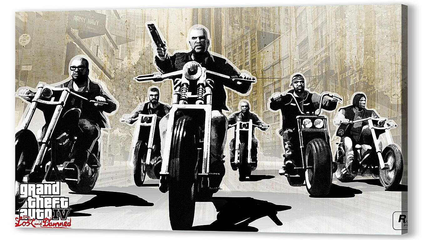 Постер (плакат) gta 4 lost and damned, grand theft auto 4 lost and damned, bikers
 артикул 20669