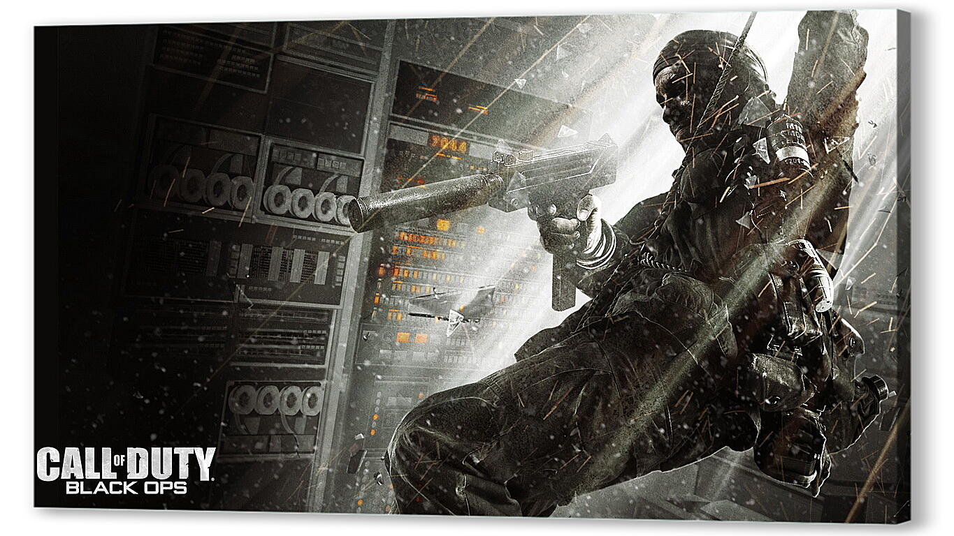 Постер call of duty black ops, soldier, gun
 артикул 20675