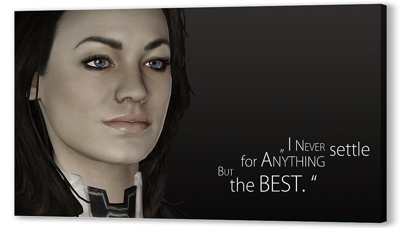 Постер mass effect, miranda lawson, quote
 артикул 20715