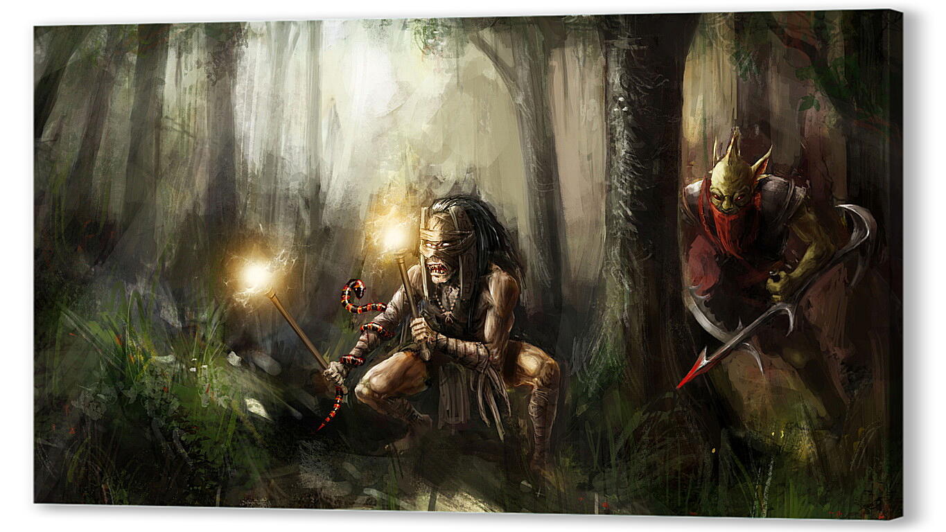 Постер bounty hunter, shadow shaman, dota 2
 артикул 20737