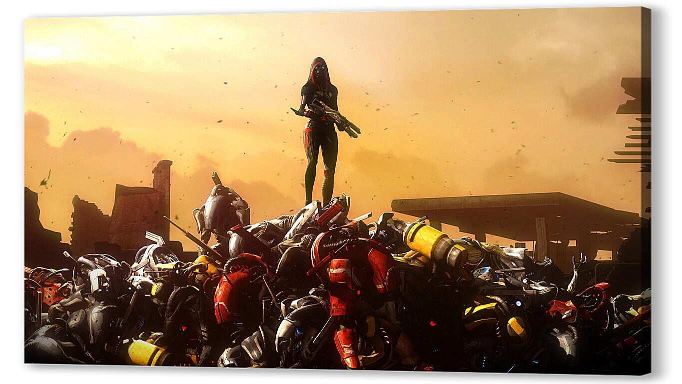 Постер (плакат) mass effect, soldier, robots
 артикул 20793