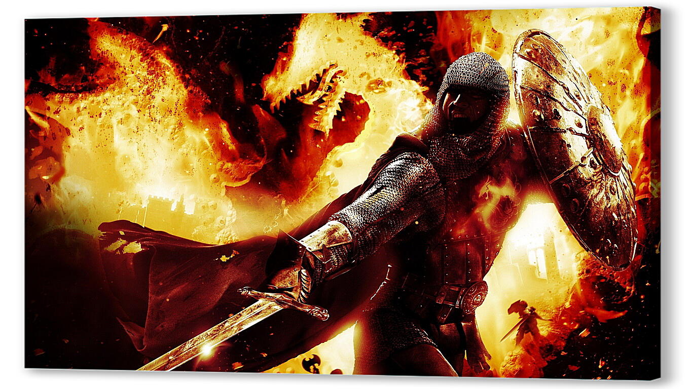 Постер dragons dogma, sword, shield артикул 20872
