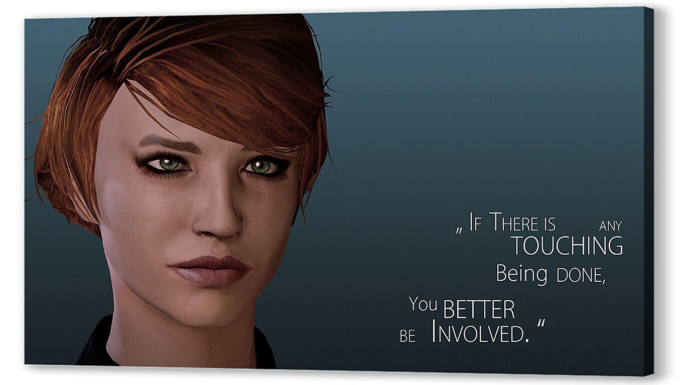 Постер mass effect 3, kelly chambers, quote
 артикул 20918