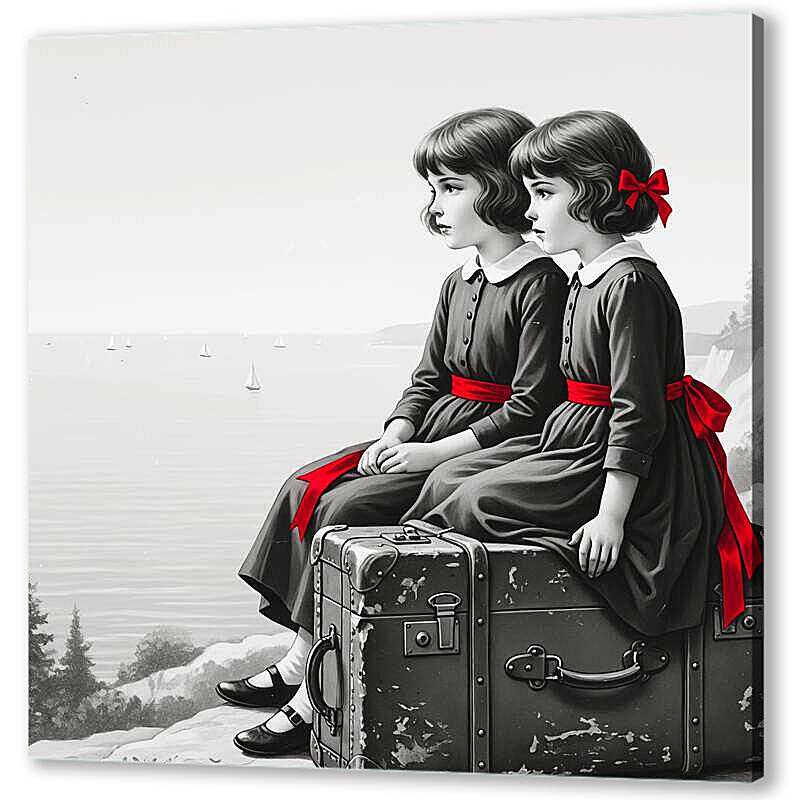 Постер Девочки, чб постер артикул 21-17-H