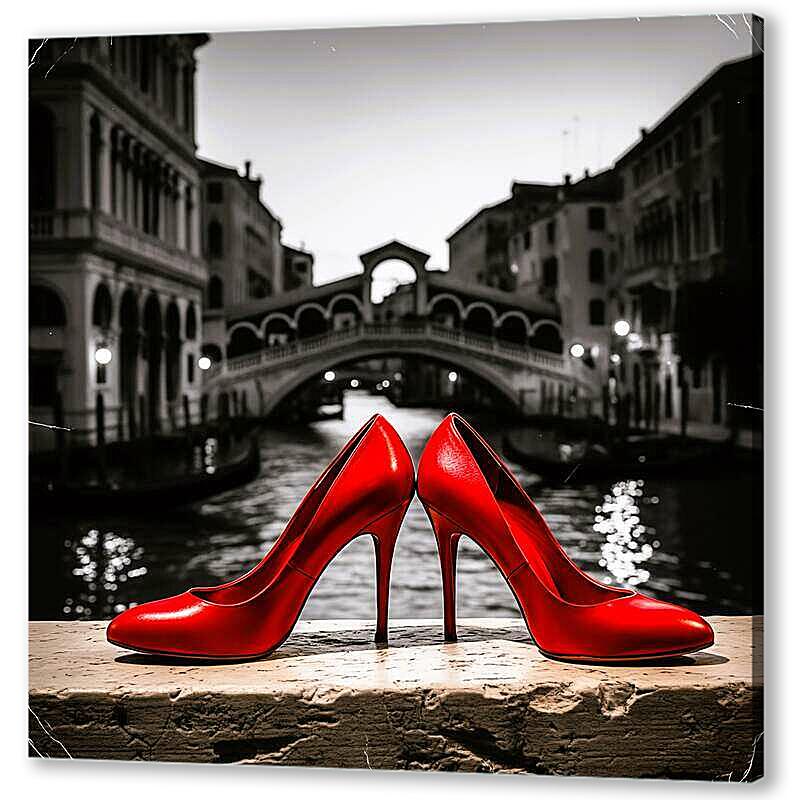 Постер Красные туфельки, чб постер артикул 21-26-H