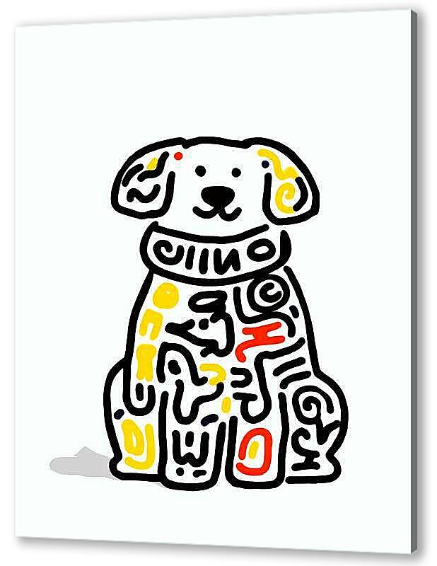 Постер Собака, весёлая графика артикул 21-41-H