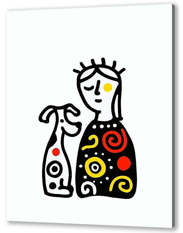 Постер Я и моя собака, веселая графика артикул 21-46-H