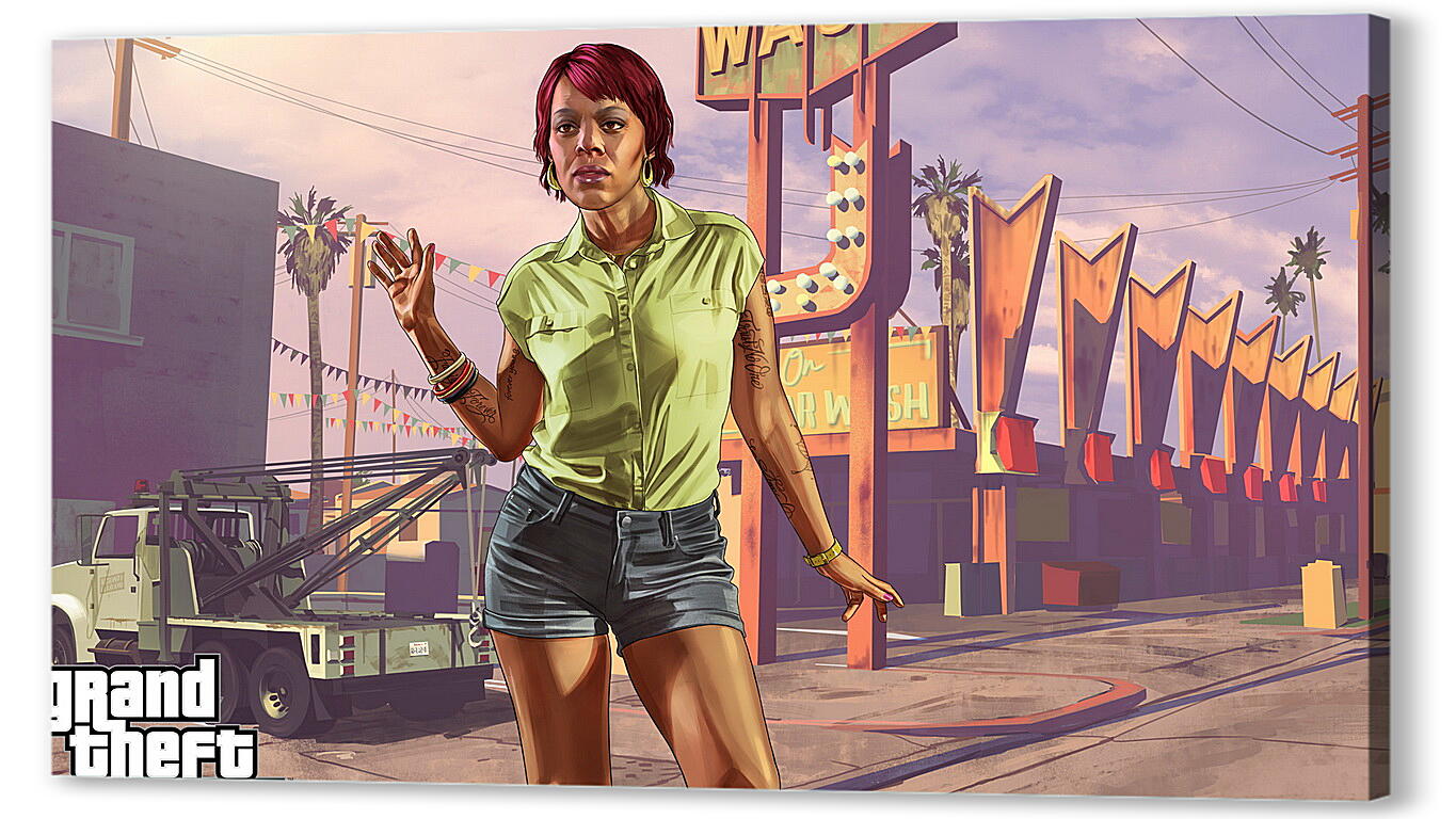 Постер tonya wiggins, rockstar games, grand theft auto v
 артикул 21017