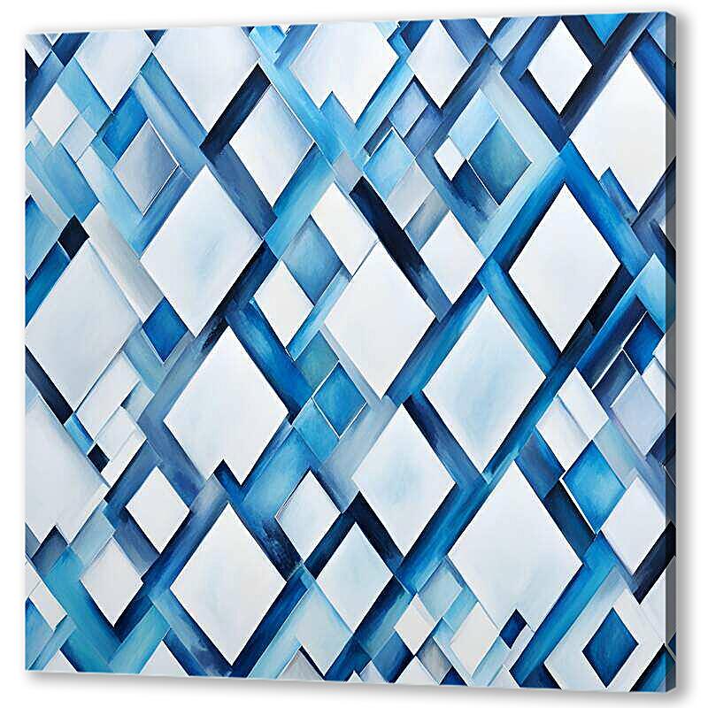 Постер Голубые ромбы артикул 22-42-H
