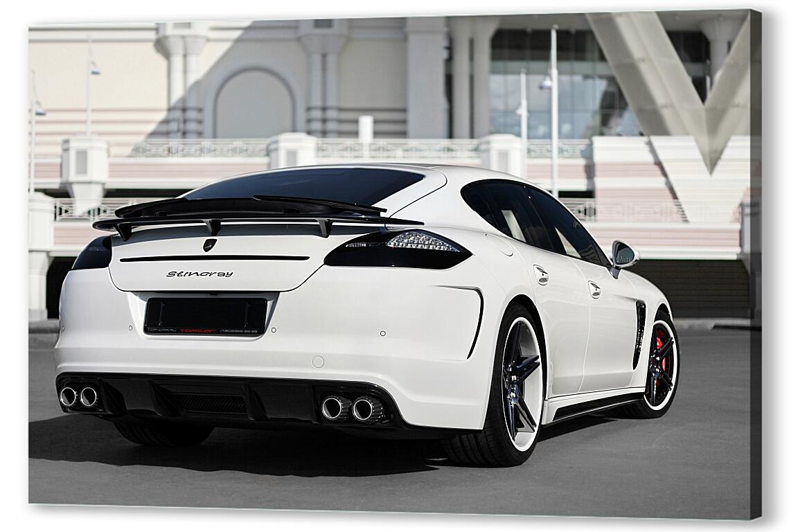 Постер Porsche Panamera белый артикул 7128