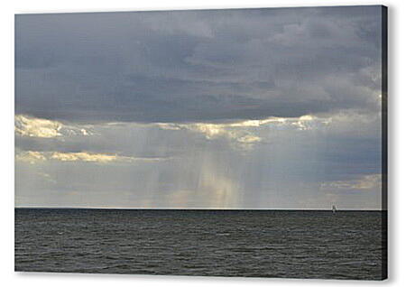 Постер A Lone Sailboat - Одинокий парусник артикул 31191