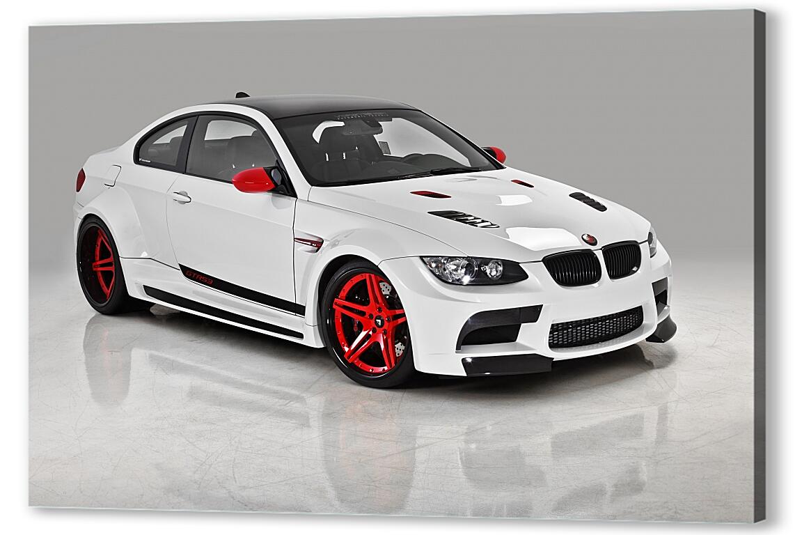 Постер (плакат) BMW M3 (БМВ М3) белый артикул 7131