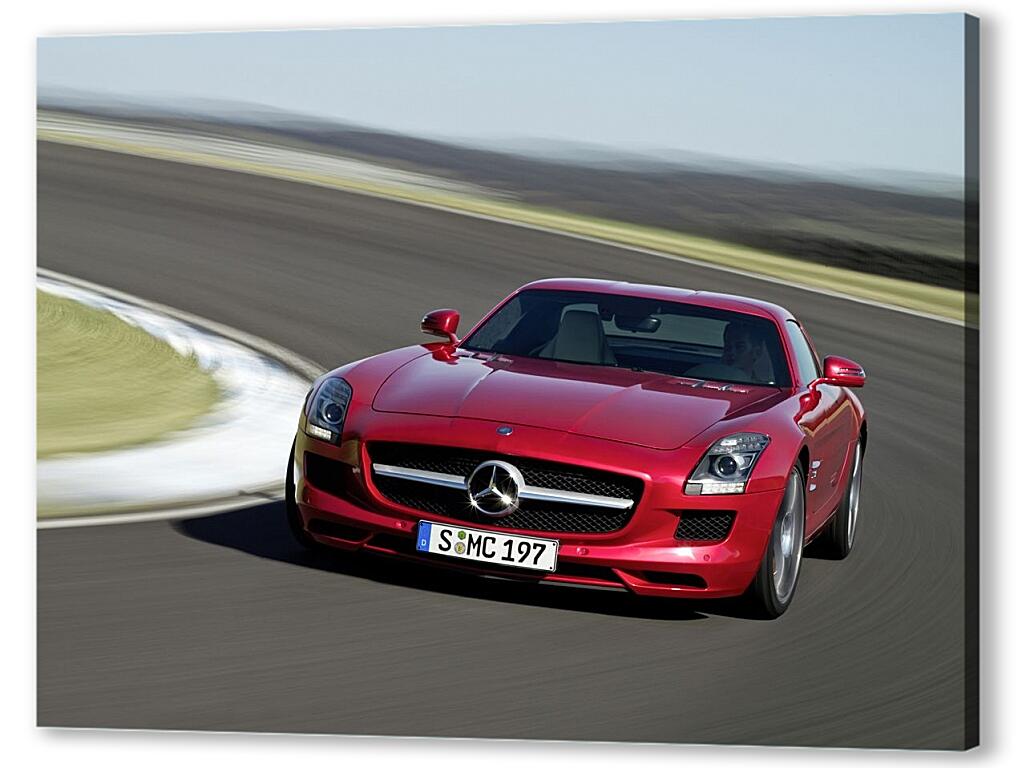 Постер (плакат) Mercedes SLS AMG (Мерседес чайка) артикул 3543