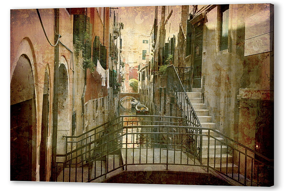 Постер (плакат) Italy Venice in Grunge Style
 артикул 35910