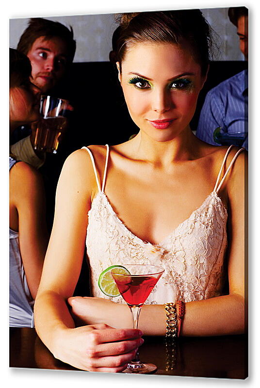 Постер (плакат) Девушка с коктейлем
 артикул 36168